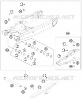 BRAS OSCILLANT  pour KTM 990 SUPERMOTO R ABS de 2013