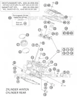 CULASSE ARRIERE pour KTM 990 SUPERMOTO R ABS de 2013