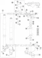 FOURCHE / T DE FOURCHE pour KTM 990 SUPERMOTO R ABS de 2013