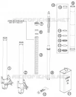 FOURCHE (PIECES) pour KTM 990 SUPERMOTO R ABS de 2013