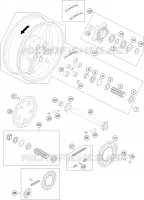 ROUE ARRIERE pour KTM 990 SUPERMOTO R ABS de 2013