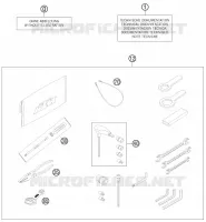 TROUSSE A OUTILS / MANUELS / OPTIONS pour KTM 990 SUPERMOTO R ABS de 2013