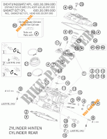 CULASSE ARRIERE pour KTM 990 SUPERMOTO R de 2010