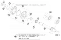 ARBRE D'EQUILIBRAGE pour KTM 990 SUPERMOTO ORANGE de 2008