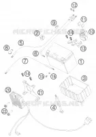 BATTERIE pour KTM 990 SUPERMOTO ORANGE de 2008