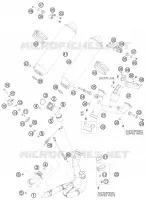 ECHAPPEMENT pour KTM 990 SUPERMOTO ORANGE de 2008