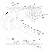 ROUE AVANT pour KTM 990 SUPERMOTO ORANGE de 2008