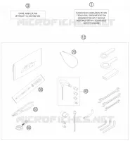 TROUSSE A OUTILS / MANUELS / OPTIONS pour KTM 990 SUPERMOTO ORANGE de 2008