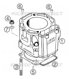 CYLINDRE KTM MOTO 660 2004 SUPERMOTO  660 SMS