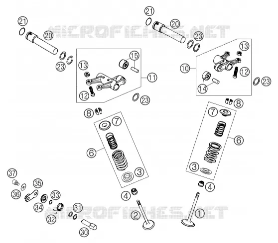 SOUPAPES KTM MOTO 660 2004 SUPERMOTO  660 SMC