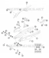 BRAS OSCILLANT  pour KTM 640 LC4 SUPERMOTO BLUE de 2005