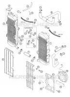 CIRCUIT DE REFROIDISSEMENT pour KTM 640 LC4 SUPERMOTO BLUE de 2005