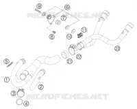 ECHAPPEMENT pour KTM 640 LC4 SUPERMOTO BLUE de 2005