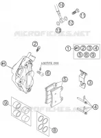 ETRIER DE FREIN AVANT pour KTM 640 LC4 SUPERMOTO BLUE de 2005