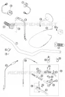 GUIDON / COMMANDES pour KTM 640 LC4 SUPERMOTO BLUE de 2005