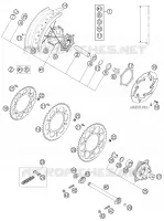 ROUE ARRIERE pour KTM 640 LC4 SUPERMOTO BLUE de 2005