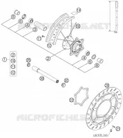 ROUE AVANT pour KTM 640 LC4 SUPERMOTO BLUE de 2005