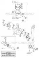 VILEBREQUIN / PISTON pour KTM 640 LC4 SUPERMOTO BLUE de 2005