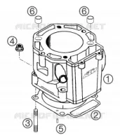 CYLINDRE pour KTM 625 SMC de 2004