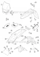 PLASTIQUES pour KTM 625 SMC de 2004