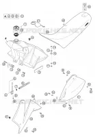 RESERVOIR / SELLE pour KTM 625 SMC de 2004