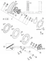 ROUE ARRIERE pour KTM 625 SMC de 2004