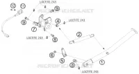 BEQUILLE LATERALE / CENTRALE pour KTM 690 SUPERMOTO LIMITED EDITION de 2009