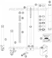 FOURCHE (PIECES) pour KTM 690 SUPERMOTO LIMITED EDITION de 2009