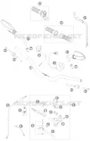 GUIDON / COMMANDES pour KTM 690 SUPERMOTO LIMITED EDITION de 2009