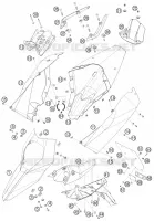 PLASTIQUES pour KTM 690 SUPERMOTO LIMITED EDITION de 2009