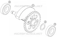 ARBRE D'EQUILIBRAGE pour KTM 690 SUPERMOTO ORANGE de 2007