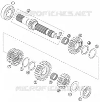 BOITE DE VITESSES   ARBRE PRIMAIRE pour KTM 690 SUPERMOTO ORANGE de 2007