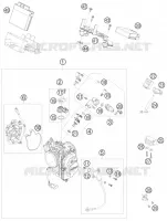 BOITIER PAPILLON INJECTION pour KTM 690 SUPERMOTO ORANGE de 2007