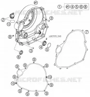 CARTER EMBRAYAGE pour KTM 690 SUPERMOTO ORANGE de 2007