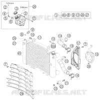 CIRCUIT DE REFROIDISSEMENT pour KTM 690 SUPERMOTO ORANGE de 2007