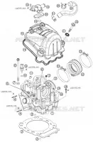 CULASSE pour KTM 690 SUPERMOTO ORANGE de 2007