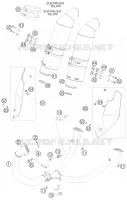 ECHAPPEMENT pour KTM 690 SUPERMOTO ORANGE de 2007