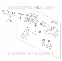 ETRIER DE FREIN AR pour KTM 690 SUPERMOTO ORANGE de 2007