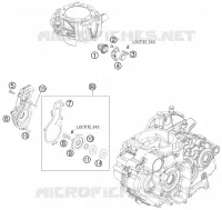 POMPE A EAU pour KTM 690 SUPERMOTO ORANGE de 2007