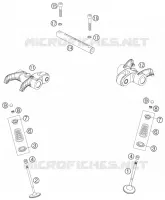 SOUPAPES pour KTM 690 SUPERMOTO ORANGE de 2007