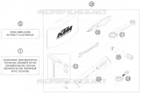 TROUSSE A OUTILS / MANUELS / OPTIONS pour KTM 690 SUPERMOTO ORANGE de 2007