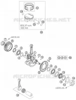 VILEBREQUIN / PISTON pour KTM 690 SUPERMOTO ORANGE de 2007