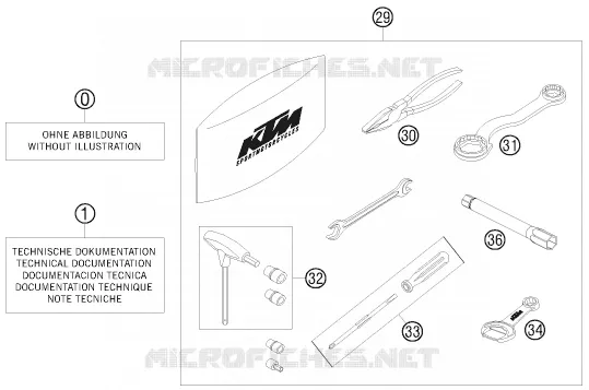 TROUSSE A OUTILS / MANUELS / OPTIONS KTM MOTO 690 2008 SUPERMOTO  690 SUPERMOTO R