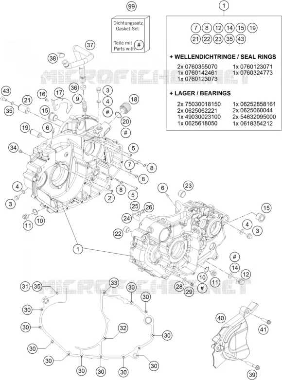 CARTER MOTEUR KTM MOTO 690 2017 SMC  690 SMC R