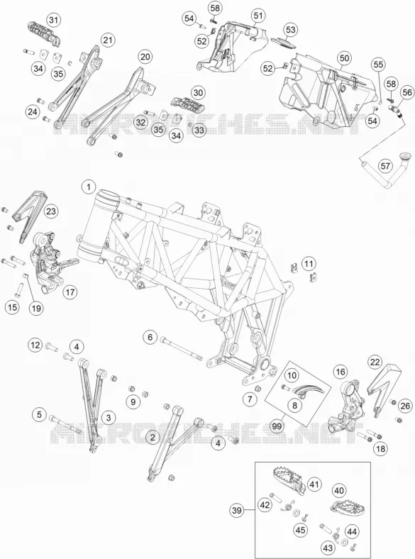 CADRE KTM MOTO 690 2016 SMC  690 SMC R ABS