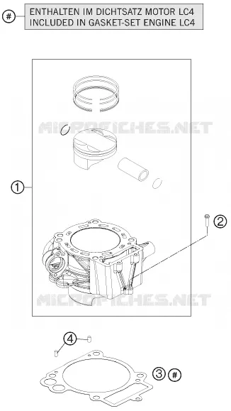 CYLINDRE KTM MOTO 690 2011 SMC  690 SMC
