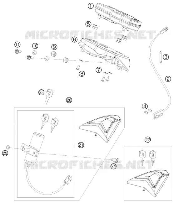 CONTACTEUR A CLE KTM MOTO 690 2009 SMC  690 SMC