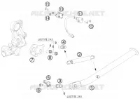 BEQUILLE LATERALE / CENTRALE pour KTM 690 SMC de 2008