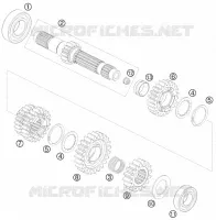 BOITE DE VITESSES   ARBRE PRIMAIRE pour KTM 690 SMC de 2008