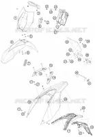PLASTIQUES pour KTM 690 SMC de 2008